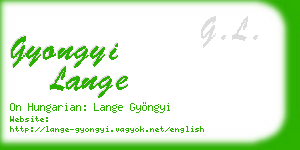 gyongyi lange business card