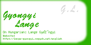 gyongyi lange business card